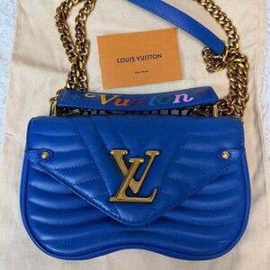 LOUIS VUITTON Calfskin New Wave Chain PM in Blue